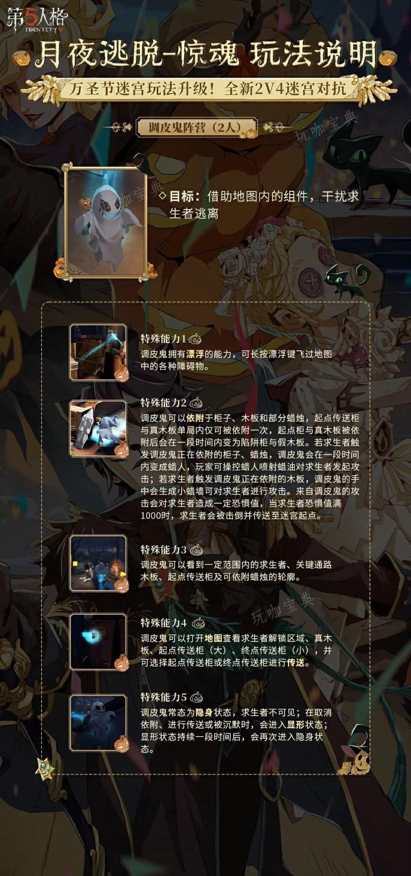 《第五人格》月夜逃脱惊魂玩法介绍