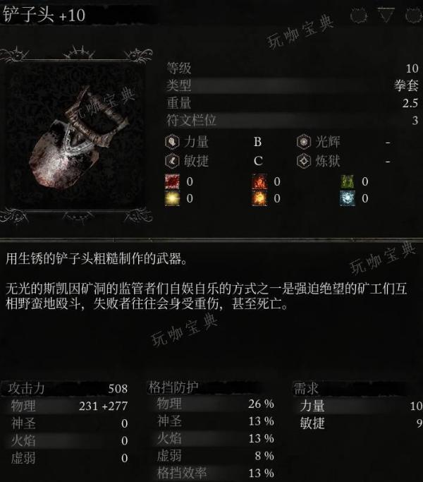 《堕落之主》武器铲子头面板一览