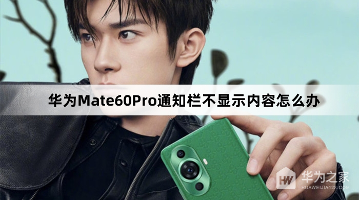 华为Mate60Pro通知栏不显示内容怎么解决