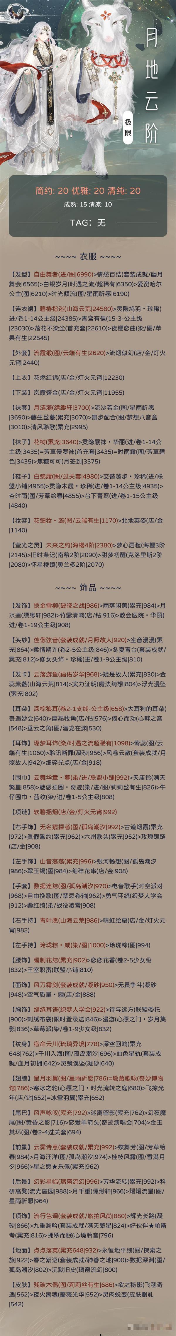 《奇迹暖暖》月地云阶完美搭配攻略