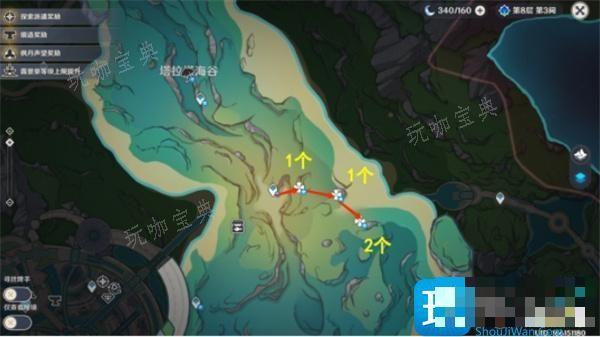 《原神》苍晶螺位置采集路线图一览图4