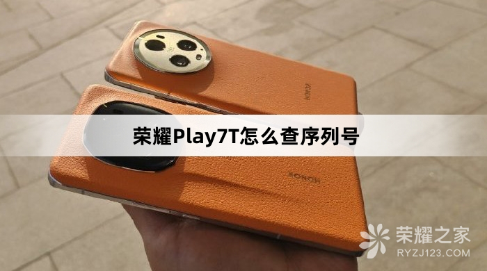 荣耀Play7T怎么查序列号