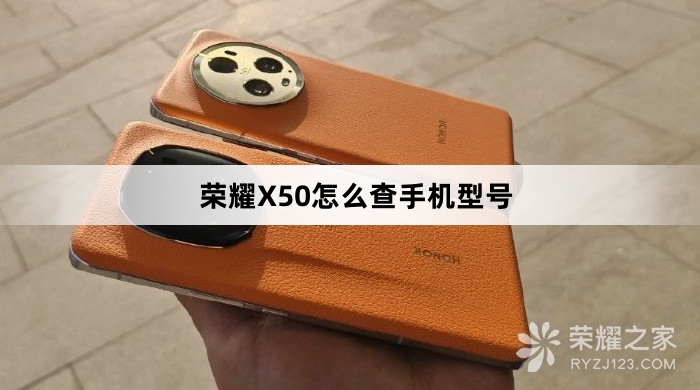 荣耀X50怎么查手机型号