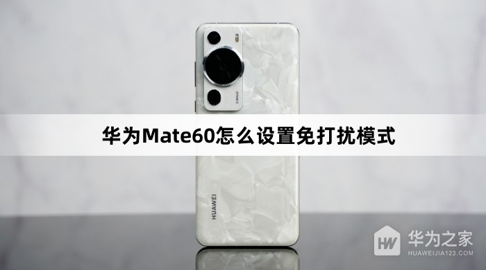 华为Mate60如何设置免打扰模式