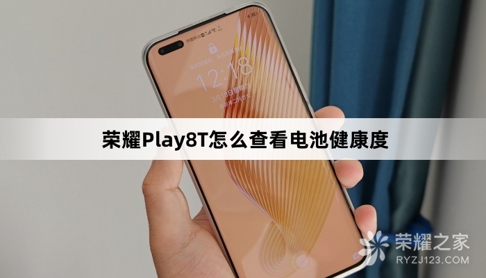 荣耀Play8T如何查看电池健康度