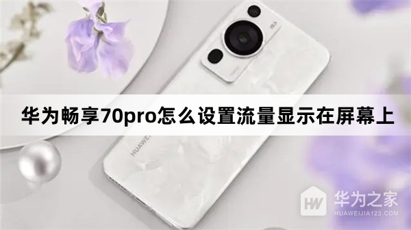 华为畅享70pro如何设置流量显示在屏幕上
