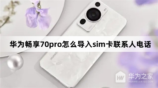华为畅享70pro如何导入sim卡联系人电话