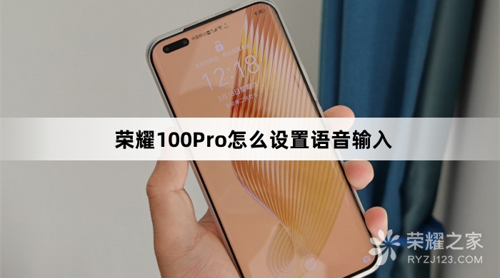荣耀100Pro如何设置语音输入