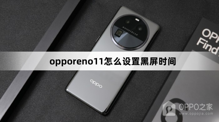 opporeno11如何设置黑屏时间