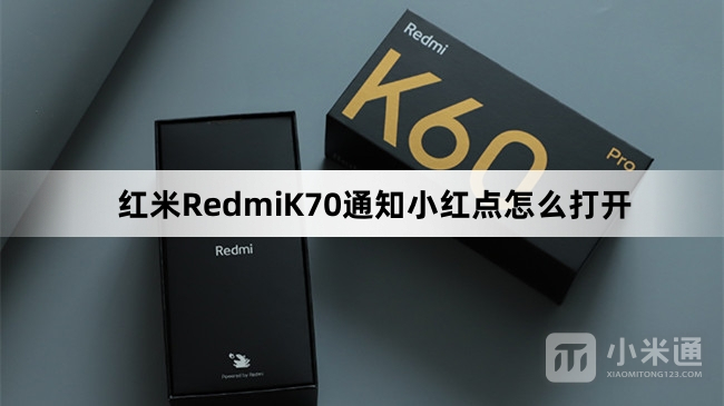 红米RedmiK70通知小红点如何打开