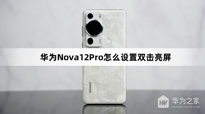 华为Nova12Pro如何设置双击亮屏