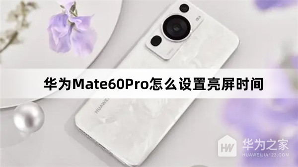 华为Mate60Pro设置亮屏时间教程