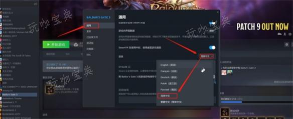 《博德之门3》怎么设置中文3